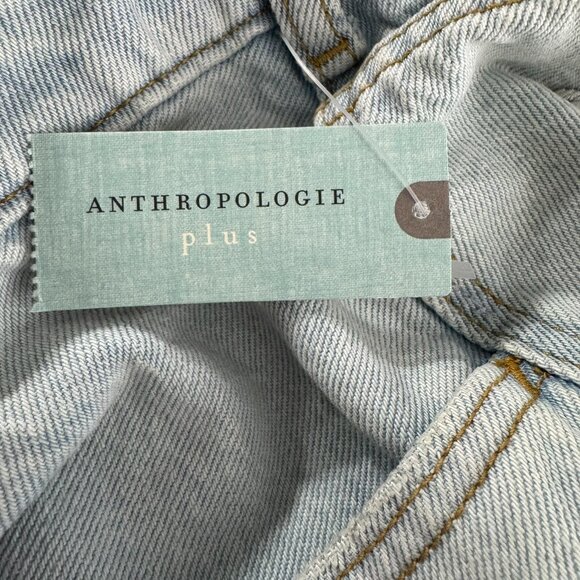 Pilcro Anthropologie Bermuda Denim Shorts 18W Blue Drawstring NWT SS-2066 - Picture 9 of 16
